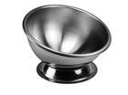 Round bottomed pastry bowl in stainless steel 20 cm with a stand