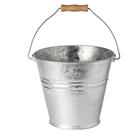 Galvanised 10 litre bucket with a wooden handle