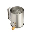 Stainless steel flour sifter with a handle