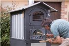 Outdoor wood oven measuring 80x65 cm