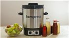 Stainless steel Tom Press electric steriliser with a timer
