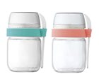 2 compartmentalized take-away pots for coral yogurt maker and green