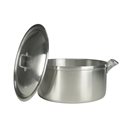 Aluminum casserole with square edge and aluminum handles diameter 36 cm