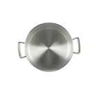 Aluminum casserole with square edge and aluminum handles diameter 32 cm