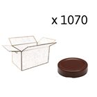 Capsule for Jar High Skirt diam 58 mm brown color by 1070