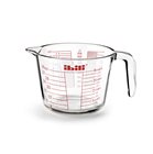 Graduated measuring cup 1 liter glass with handle