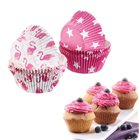 White and pink paper muffin cups and cupcakes