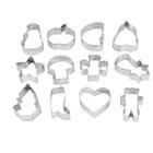 12 winter and Christmas stainless steel cookie cutters