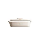 White clay cover for 30 cm rectangular baking dish Ultime Emile Henry