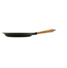 Cast iron frying pan 28 cm for induction hobs, wooden handle