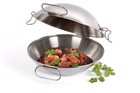 Induction stainless steel cataplana 30 cm 4 to 5 portions