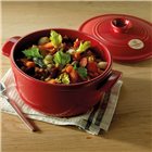 Round ceramic casserole dish 26 cm 4 liters red Grand Cru Emile Henry