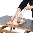 Tom Press manual slicer forged stainless steel blade 17 cm foldable wooden shelf