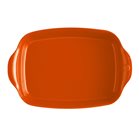 Rectangular oven dish 42 cm le bon dish in glazed ceramic Tuscan orange Emile Henry
