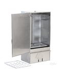 Stainless steel cold meat and fish smoker with hinged door