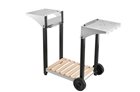 Stainless steel trolley for 60 cm plancha plate