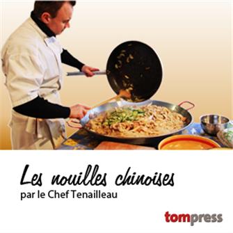 Recipe for Chinese noodles in a paella style by Chef Tenailleau