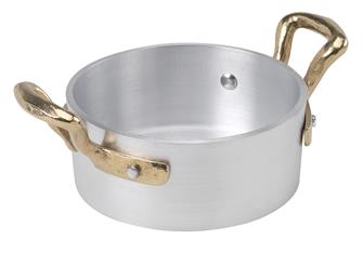 Low 10 cm braising pan in aluminium