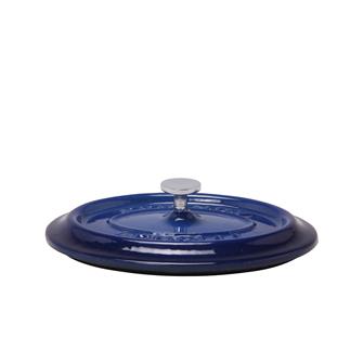Oval blue cast iron lid