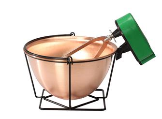 Copper cauldron with mixer 4 litres
