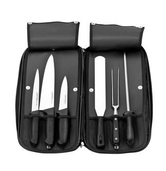 20 piece pouch with 10 knives for cooking and catering