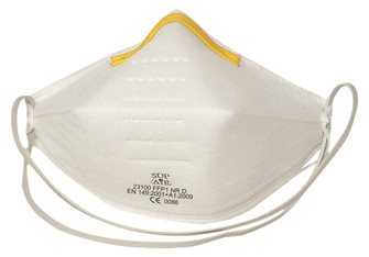 respiratory protection mask x20 preformed shell adaptable nose clip FFP1 fine dust