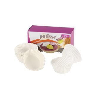 Cupcake cases in white paper measuring 5 cm in diameter