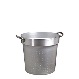Round 28 cm aluminium strainer for cooking pot
