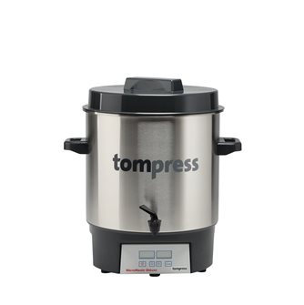 Digital stainless steel Tom Press steriliser with a tap - small model - 16 litres