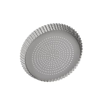 Tin mold perforated removable bottom anti adhesive 28 cm