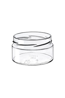 Glass jar 228 ml diam 85 mm with capsule with high skirt by 15