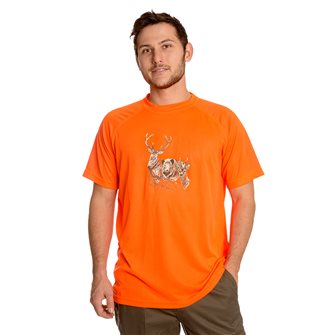 Bartavel Diego breathable T-shirt orange L silkscreen deer head deer venison