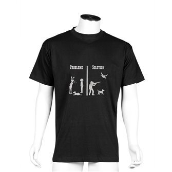 Men's t-shirt Bartavel Nature black silkscreen humorous dispute couple hunting 3XL