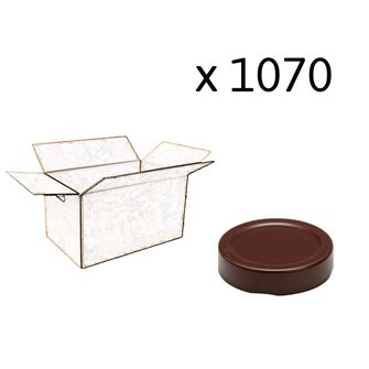 Capsule for Jar High Skirt diam 58 mm brown color by 1070
