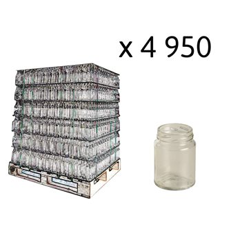 Cylindrical glass jars 106 ml per pallet of 4950