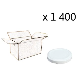 White twist off capsules 63 mm in diameter per 1400 box