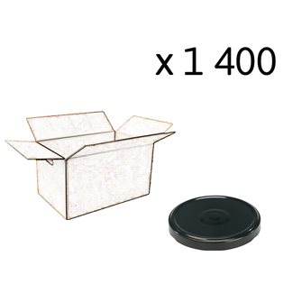 Black twist off capsules 63 mm in diameter per 1400 box