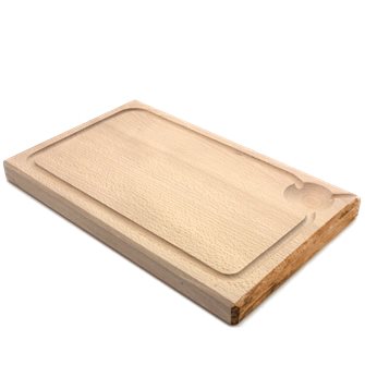 One-piece cutting board 50x28 cm with channel made in France