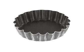 Small round tartlet mould 10 cm with a coating of Obsidian set of 6