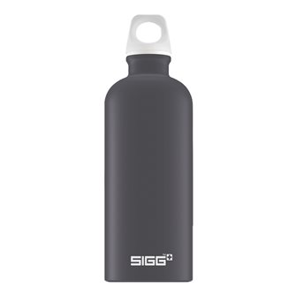 Dark gray aluminum bottle 0.6 l light reusable Lucid Shade Touch Sigg