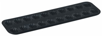 Plate for 12 madeleines in steel with Obsidian non-stick coating
