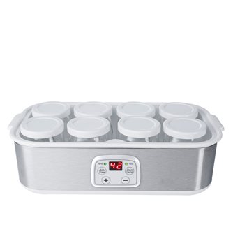Yoghurt maker 8 jars 1.4 liter adjustable temperature and timer