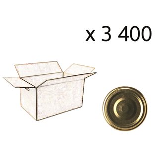 Capsules of diameter 43 mm per carton of 3400
