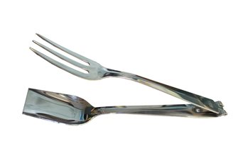 Stainless steel spring serving pliers