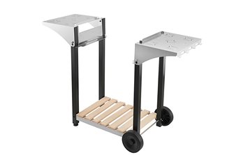 Stainless steel trolley for 60 cm plancha plate