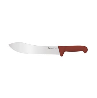 Barbecue scimitar knife with 26 cm wide stainless steel blade Sanelli Ambrogio handle